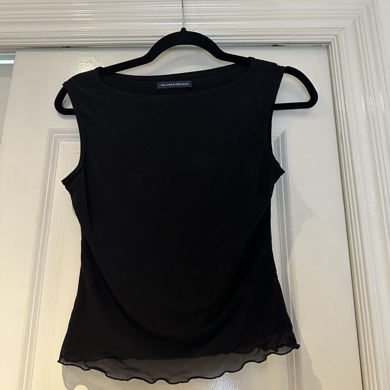 Brandy Melville black tank!! It is double lined with... - Depop