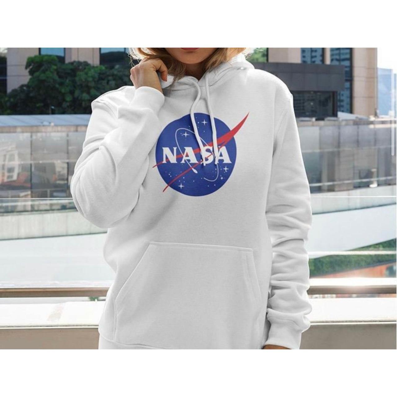 NEW ACE APPAREL NASA WHITE HOODIE SIZE SMALL Never... - Depop