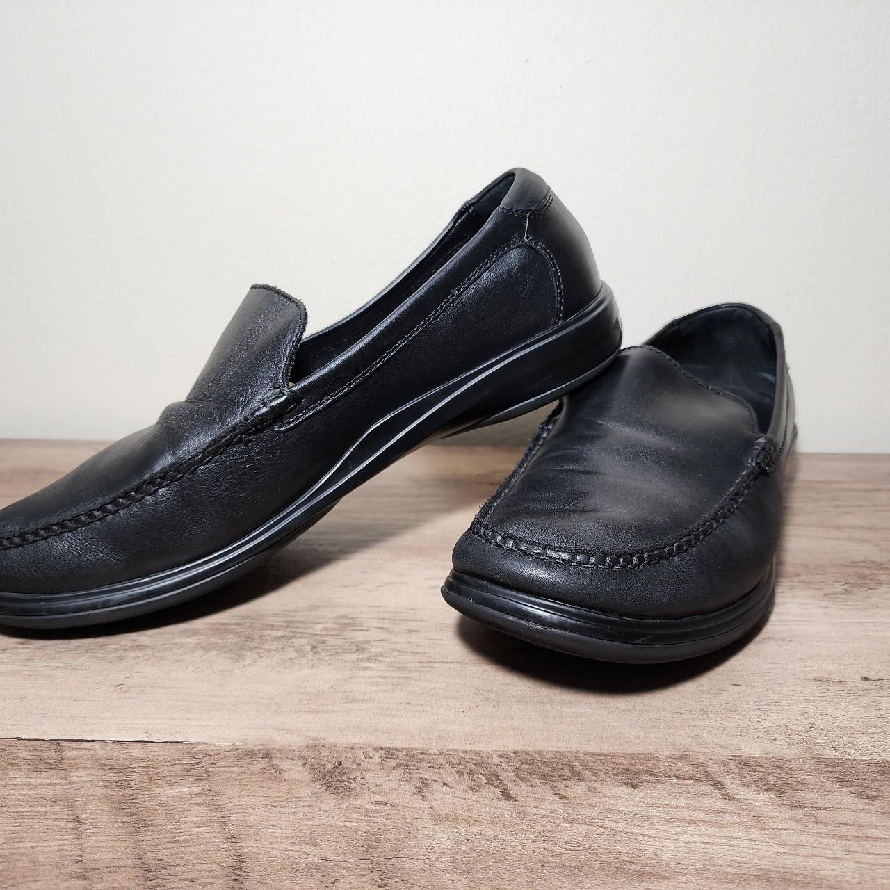 Cole Haan Black Leather Loafers Men's Slip On Shoes... - Depop