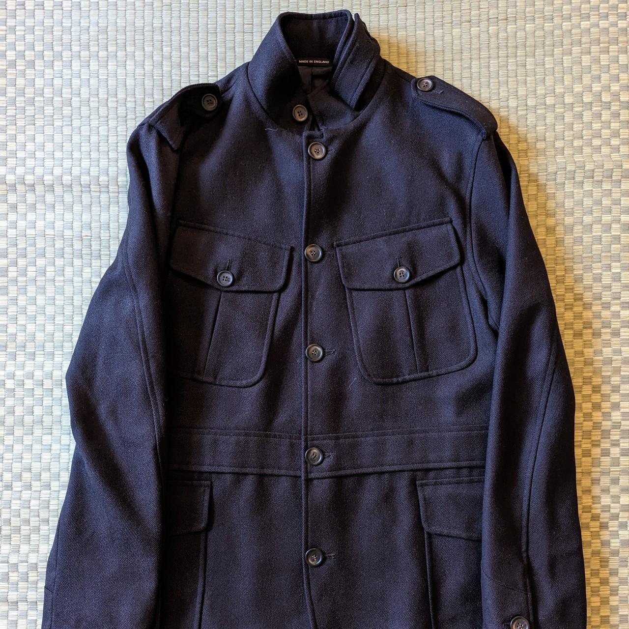 Oliver Spencer Wool Herringbone Military Jacket... - Depop