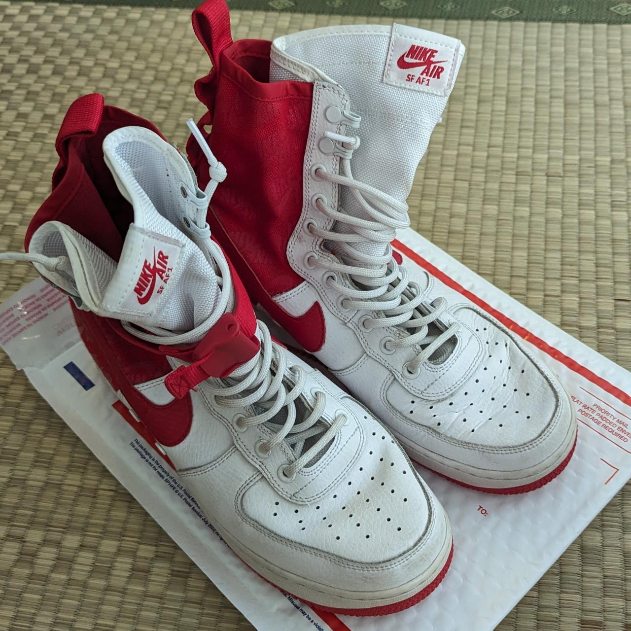 Nike SF Air Force 1 High University Red Sneakers. Depop