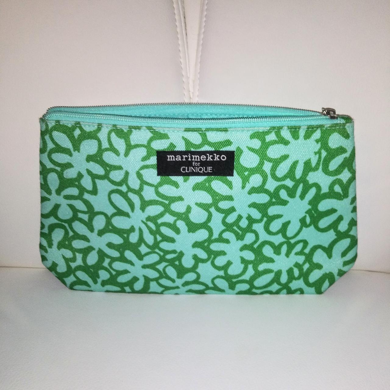 CLINIQUE Marimekko Green Cosmetic Bag Medium Size... - Depop