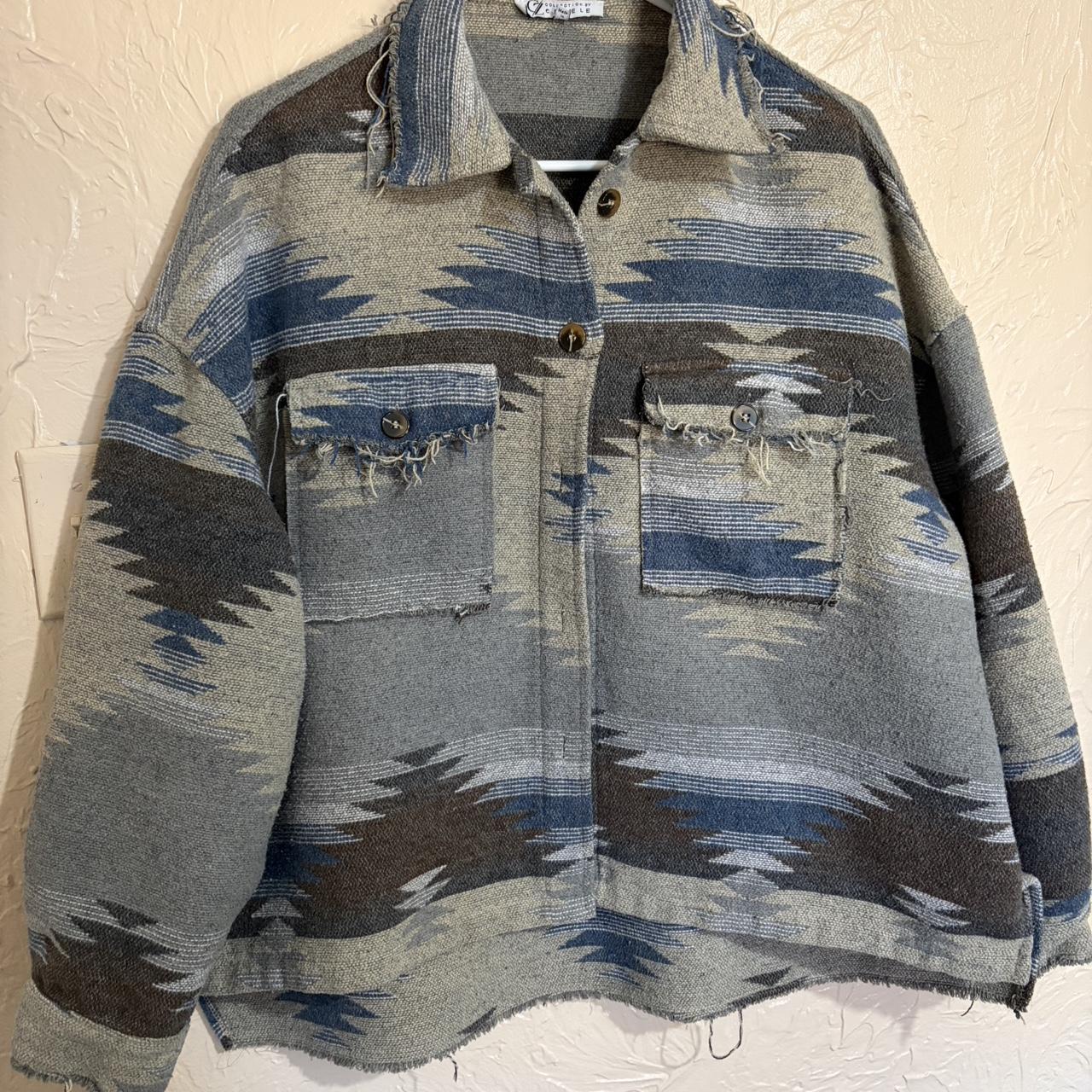 Women's Shacket Jacket - Blue/Multi - L – Southwe… - image 1