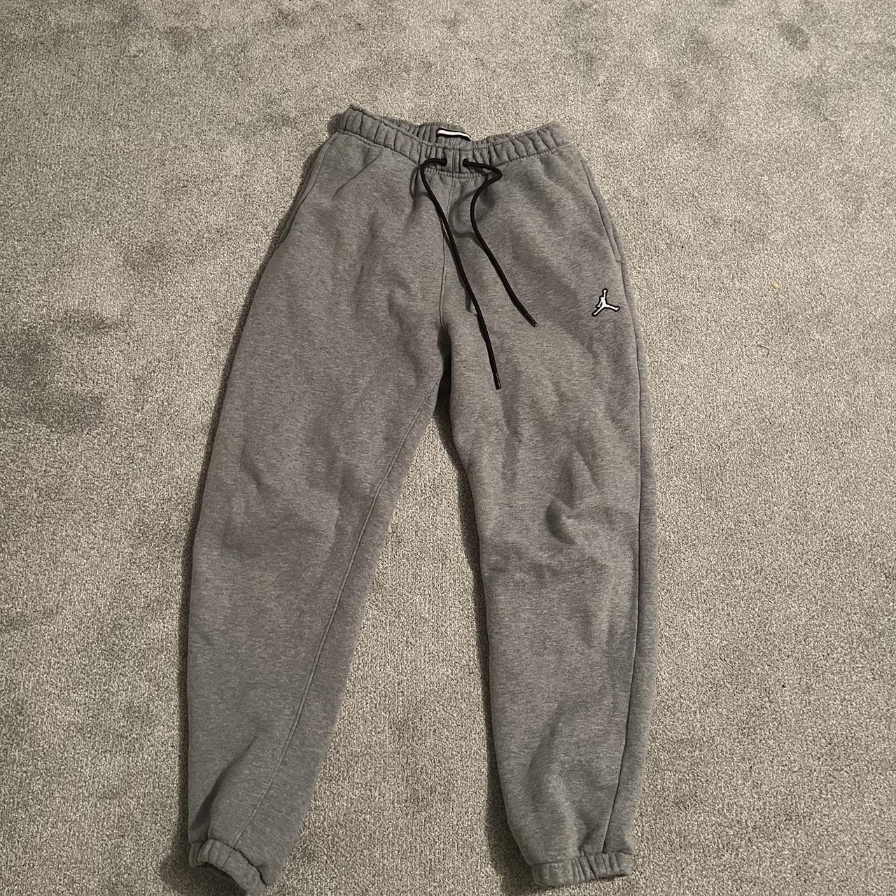 Nike Air Jordan Grey Joggers Size Medium Very Thick,... - Depop