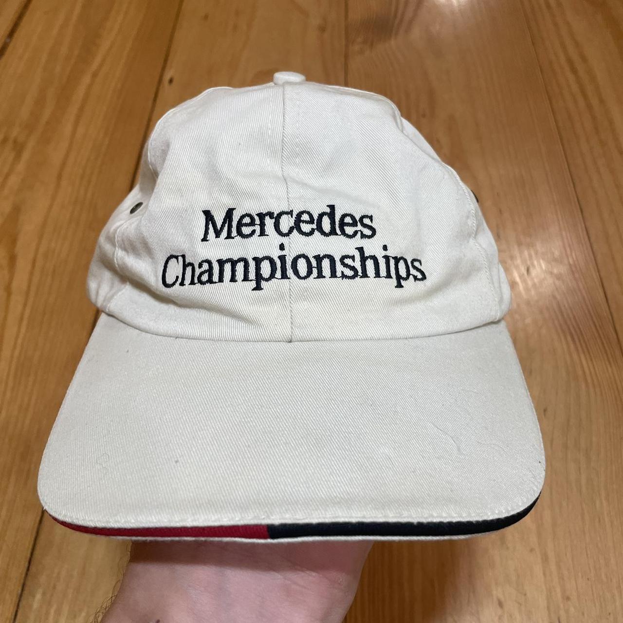 Vintage mercedes championships hat cream Depop