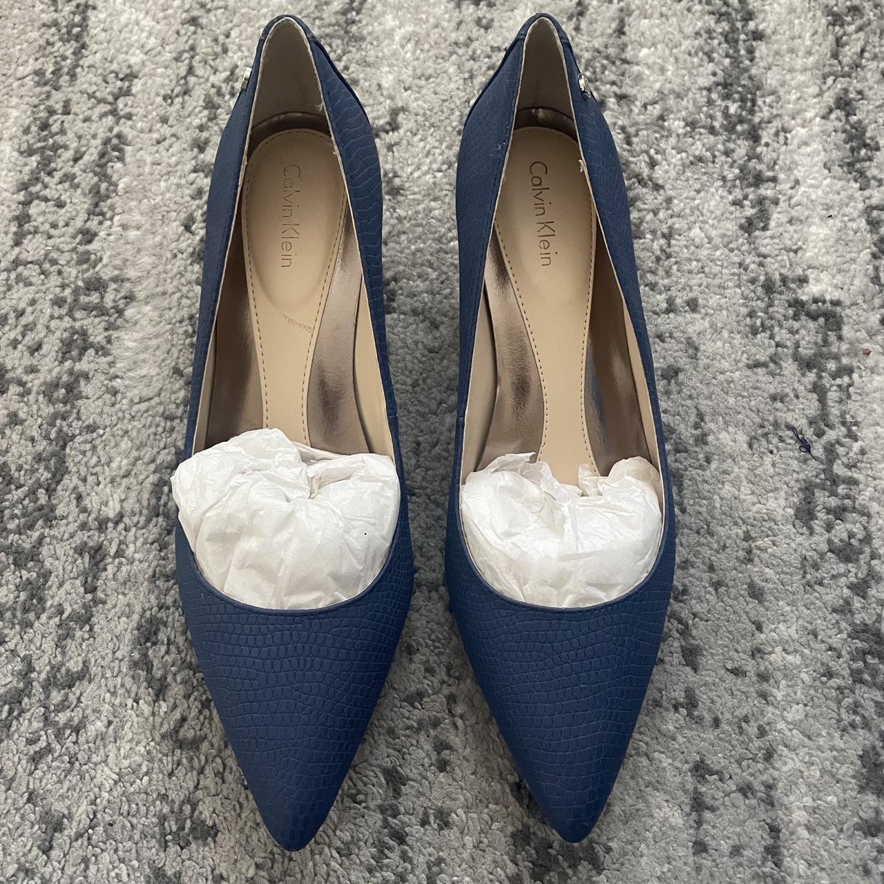 Calvin klein blue sales heels