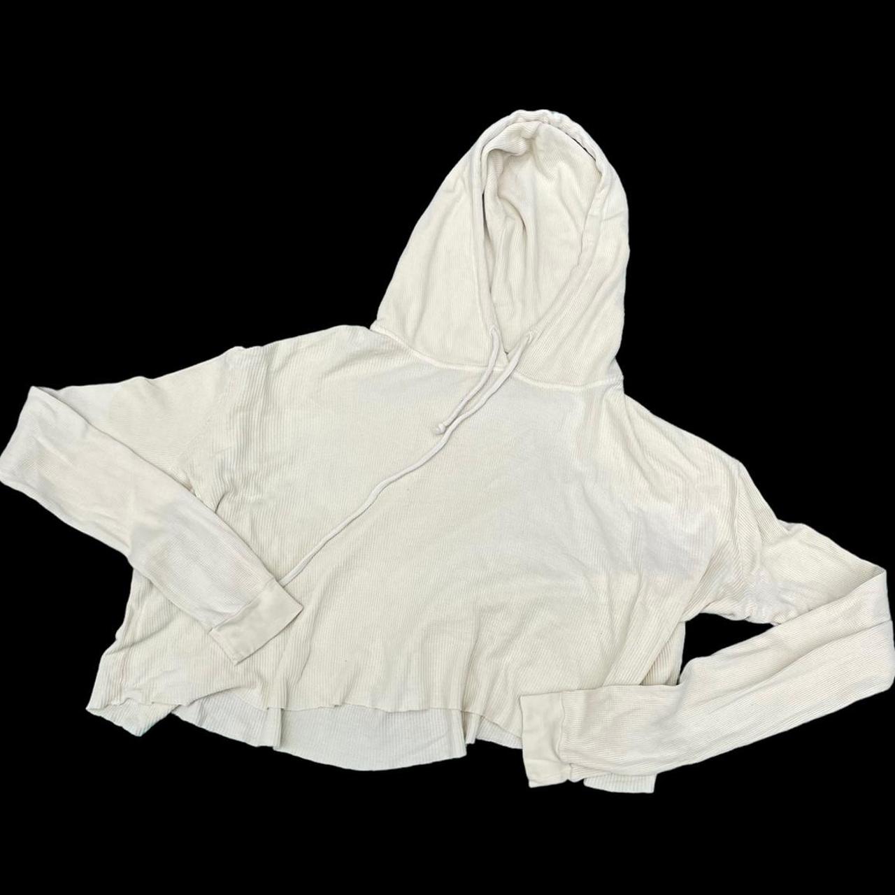 Brandy Melville Women's Cream Hoodie Depop