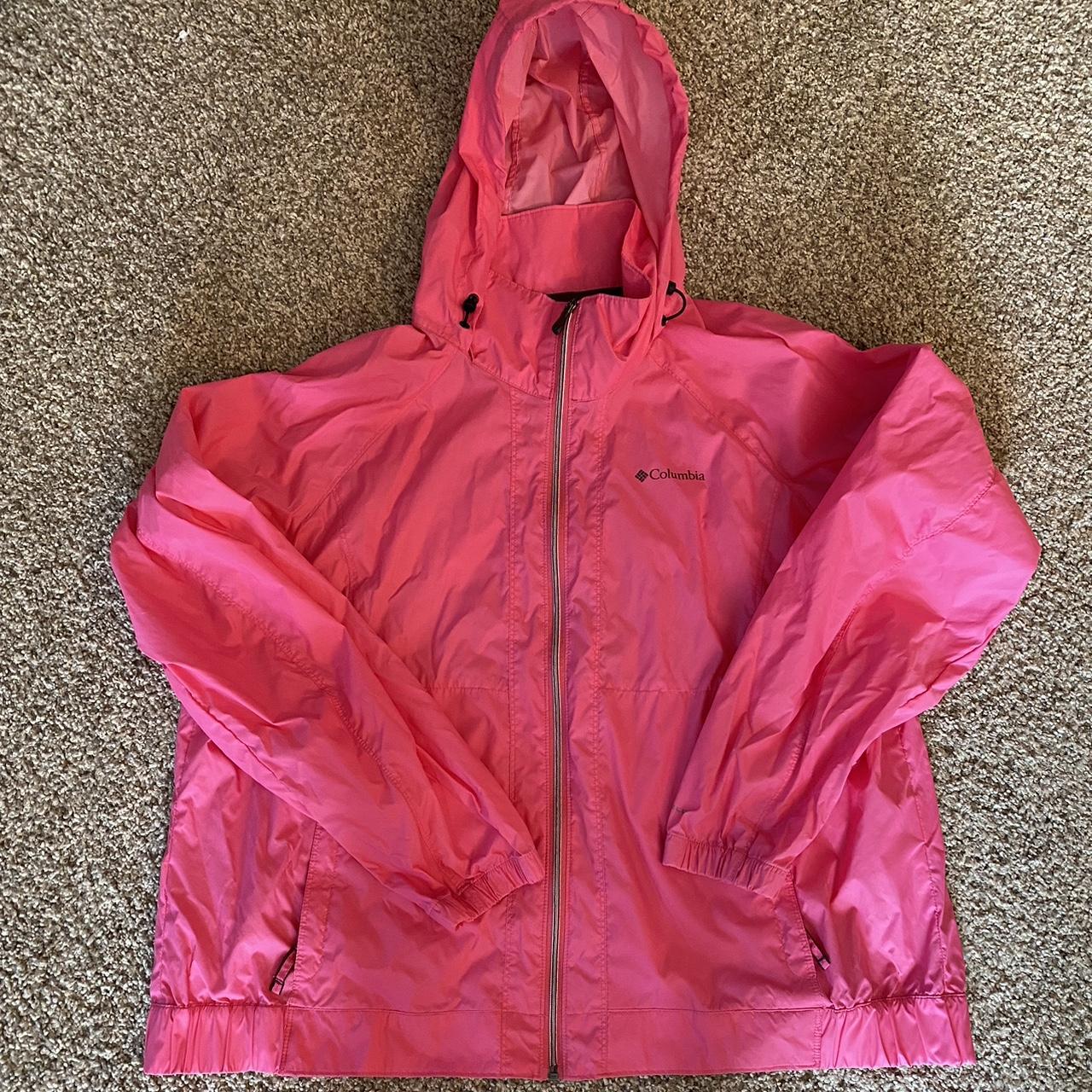 Pink Columbia Windbreaker Jacket #columbiajacket... - Depop