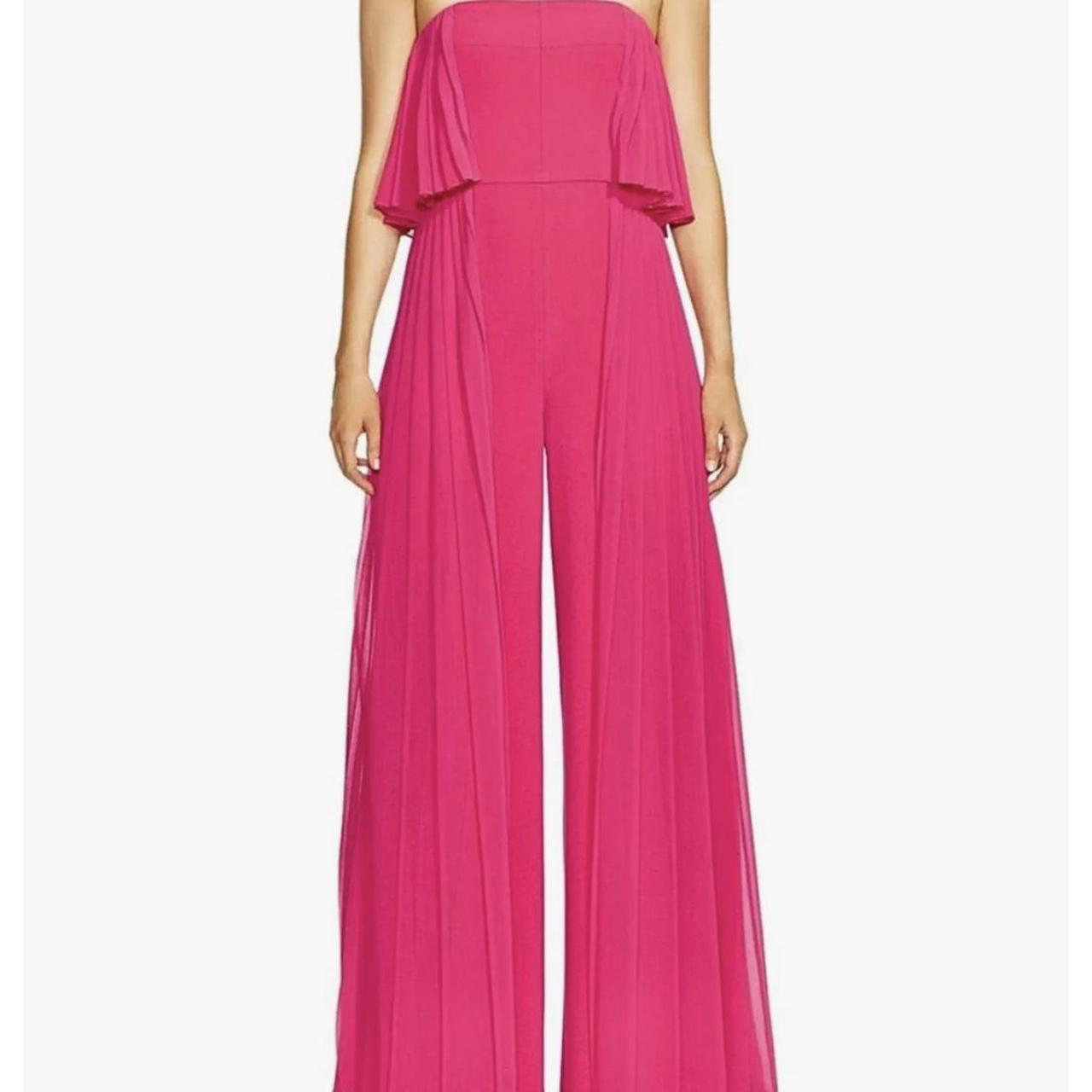 Halston Women's Pink Jumpsuit Depop