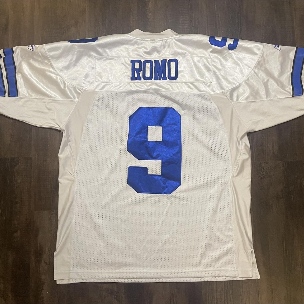 Dallas Cowboys Tony Romo Shirt Mens Blue White NFL - Depop