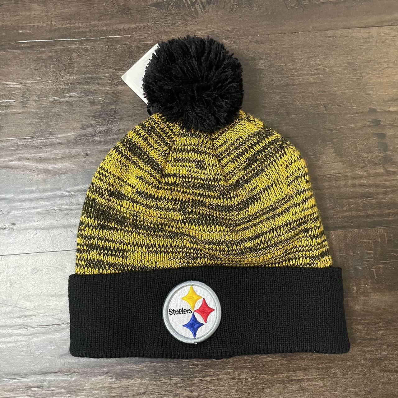 Pittsburgh Steelers New Era Patterned Pom Knit Hat