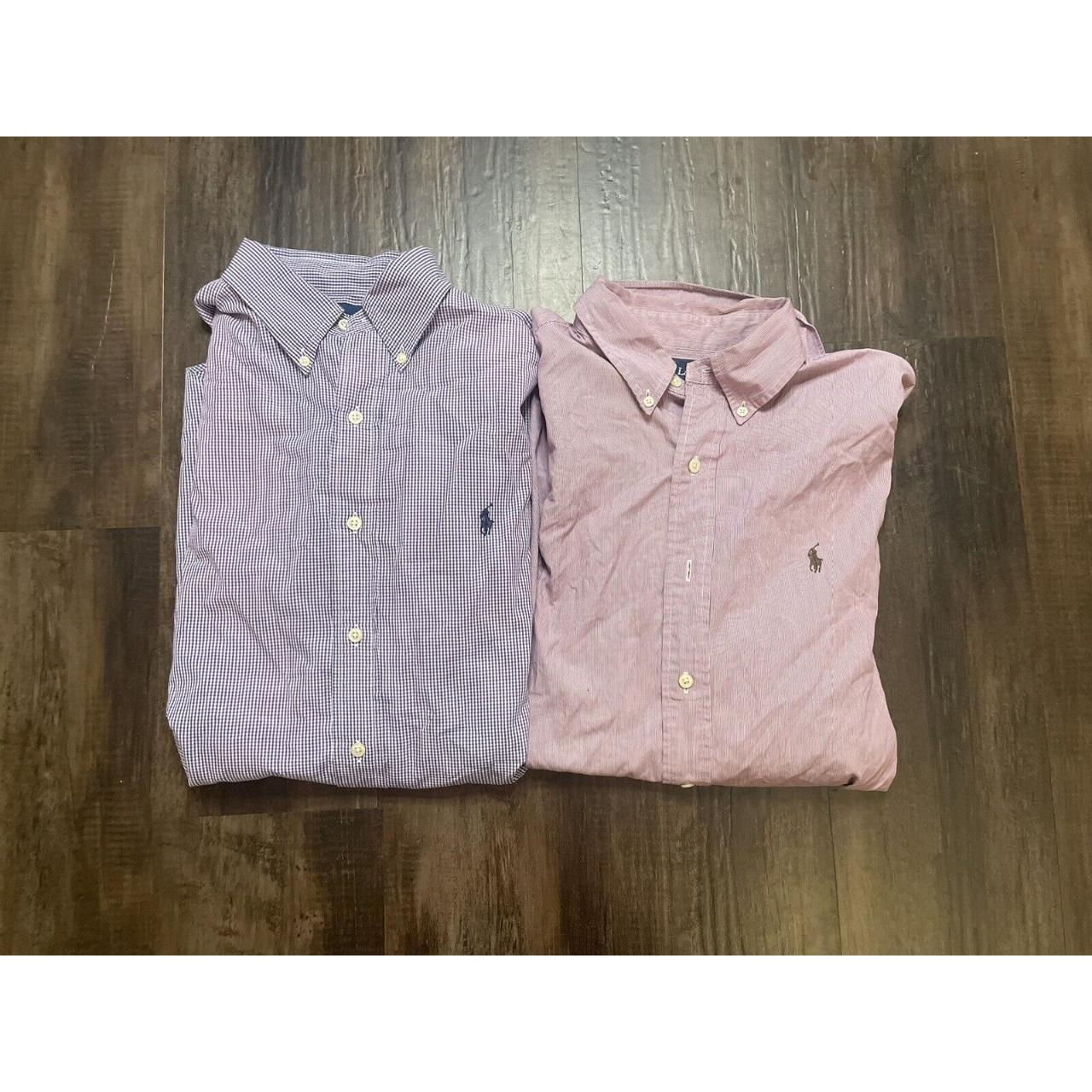 2 Ralph Lauren Mens Large Long Sleeve Button Shirt... - Depop