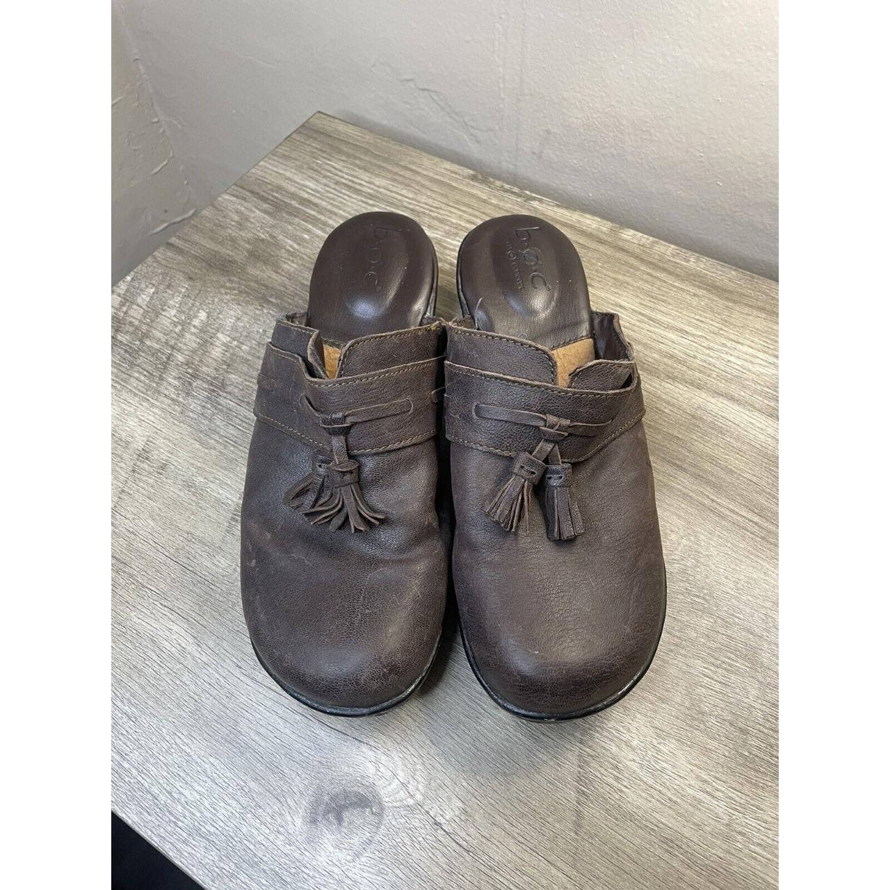 B.O.C. Women's Elsbury Tassel Dark Brown Mules -... - Depop