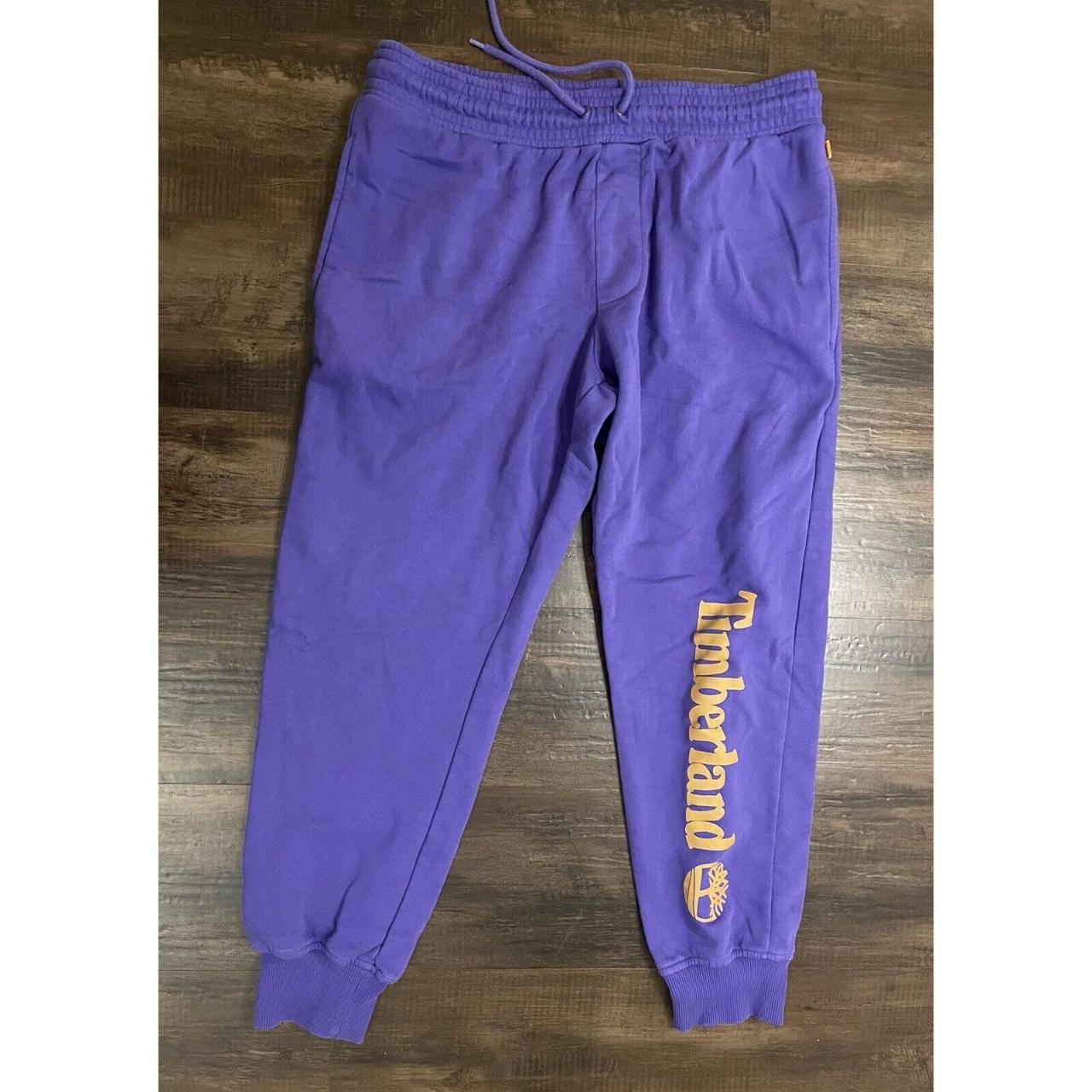 Timberland Men’s Sweat Pants Size Large Purple Good... - Depop