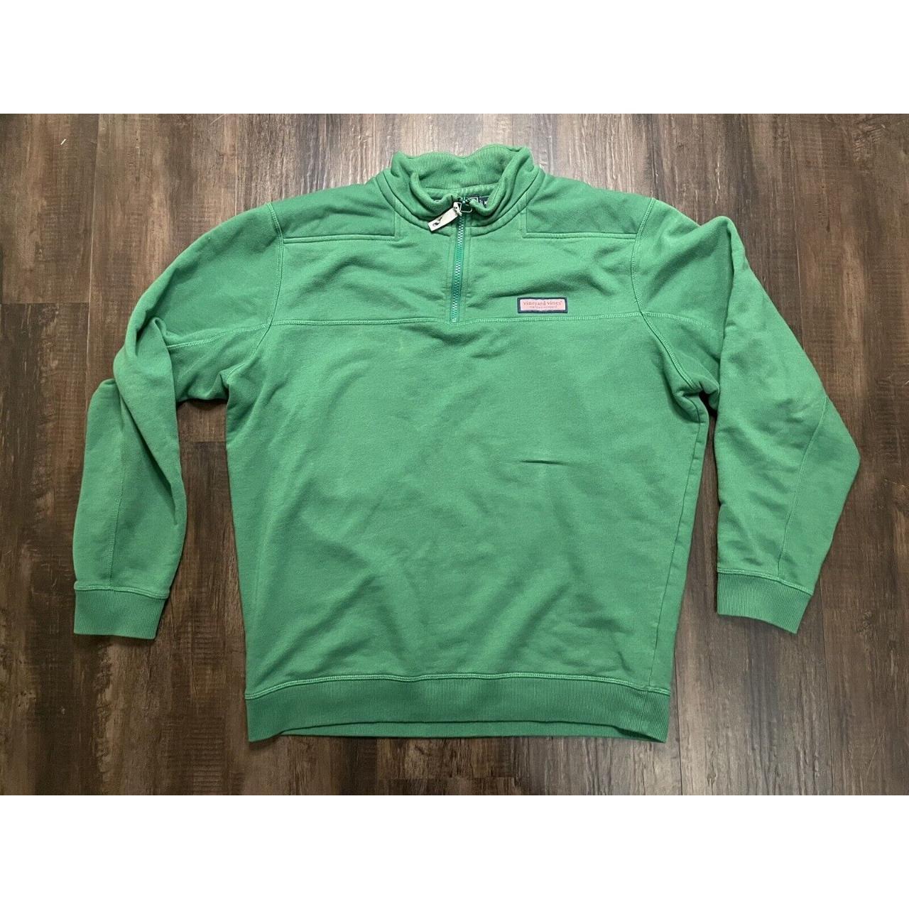 Vinyard Vines Shep Sweater Men’s 1/4 Zip Up Green... - Depop