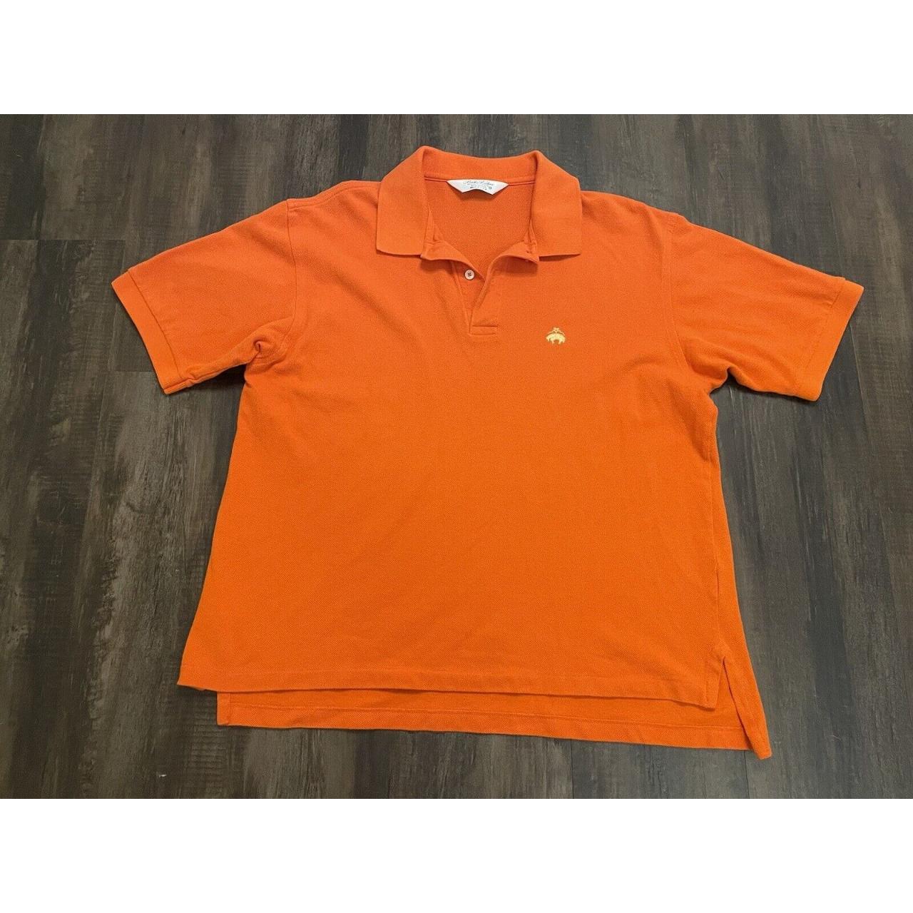 Brooks Brothers Polo Shirt Mens Medium Orange... - Depop
