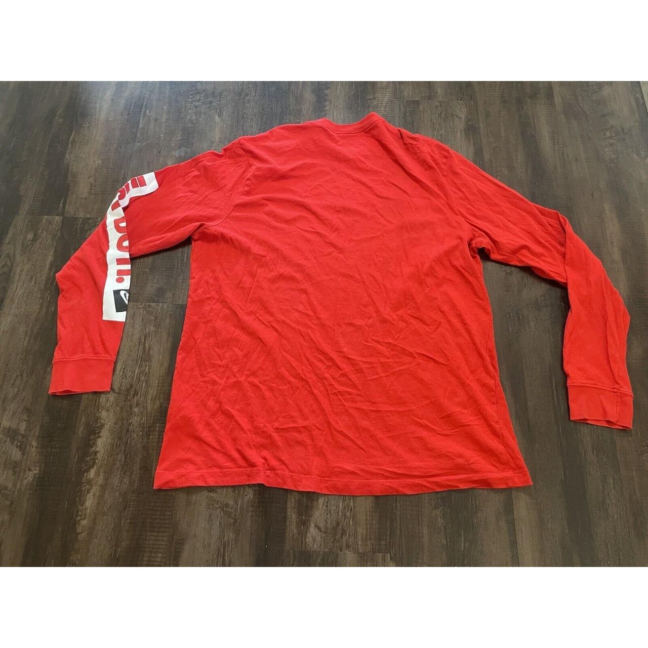 red and white nike long sleeve shirt