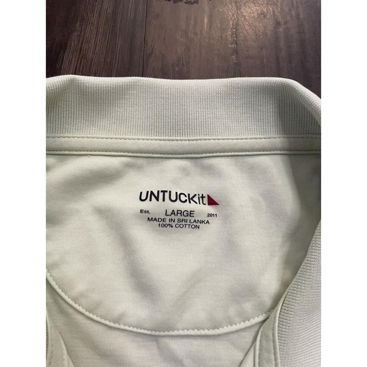 Untuckit Mens Polo Shirt Short Sleeve Green Size... - Depop