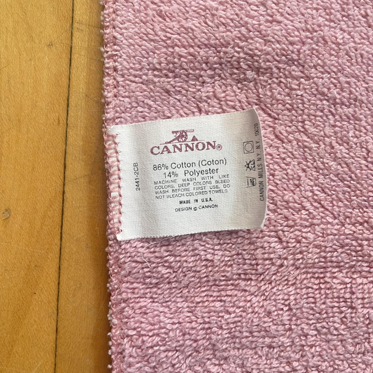 Pink Bath Towels, Cannon Monticello Scroll Print pair 