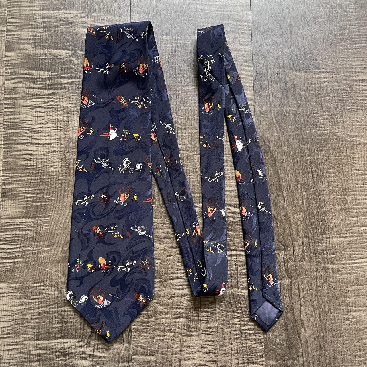 Vintage Looney tunes mania tie 1995 taz Yosemite... - Depop