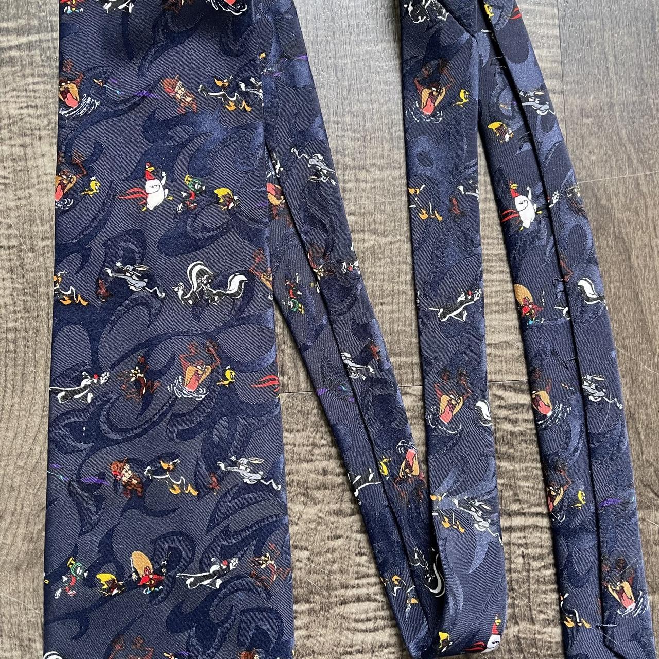 Vintage Looney tunes mania tie 1995 taz Yosemite... - Depop