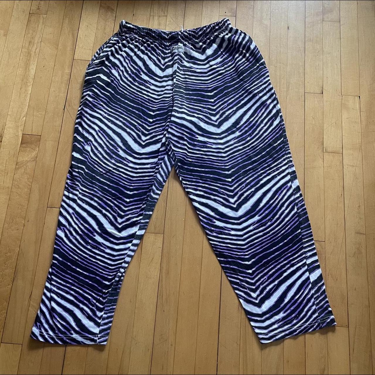 Vintage 90’s Zubaz purple Zebra Print Men’s Womens... - Depop