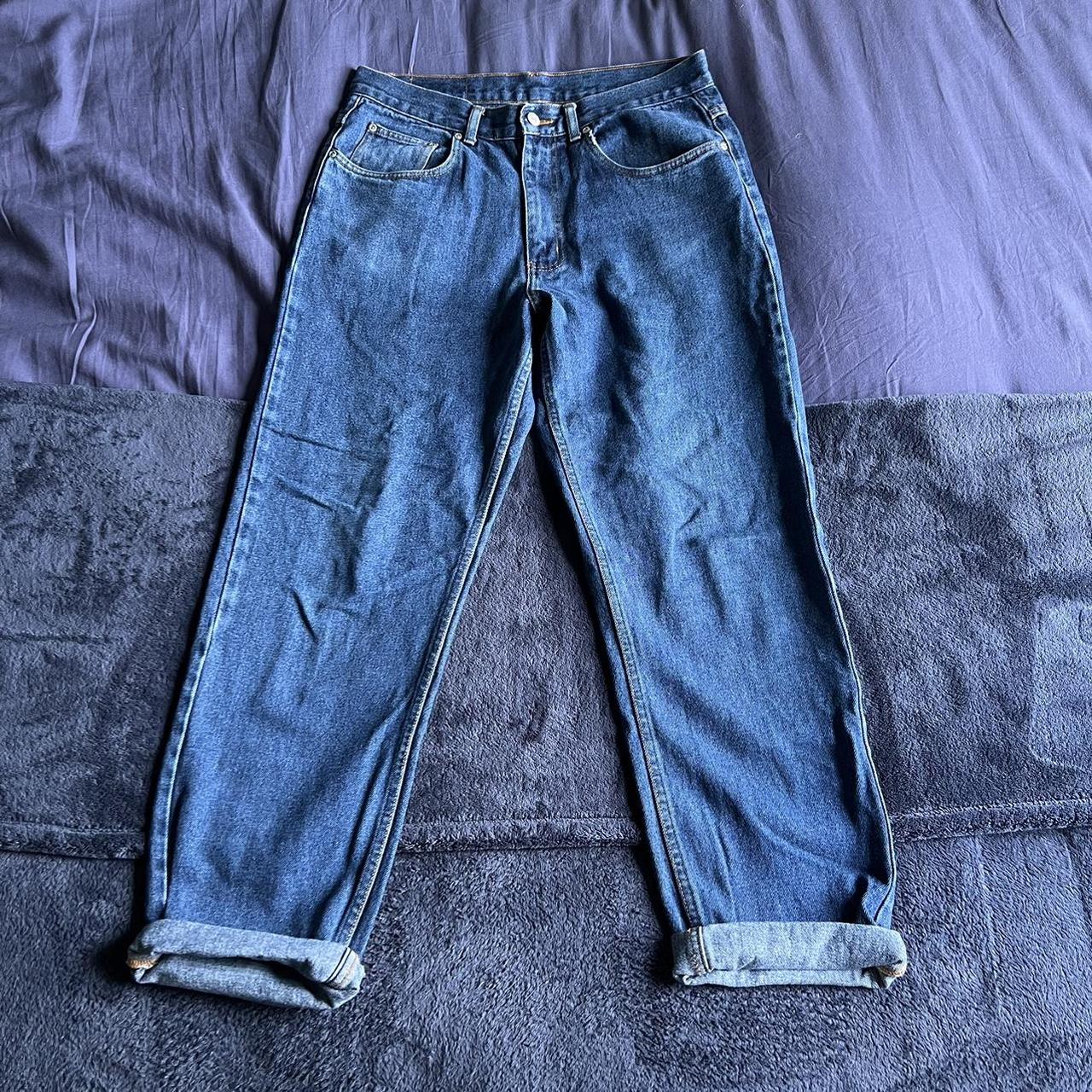 Amazing dark blue vintage jeans. Size 32Wx31L. Great... - Depop