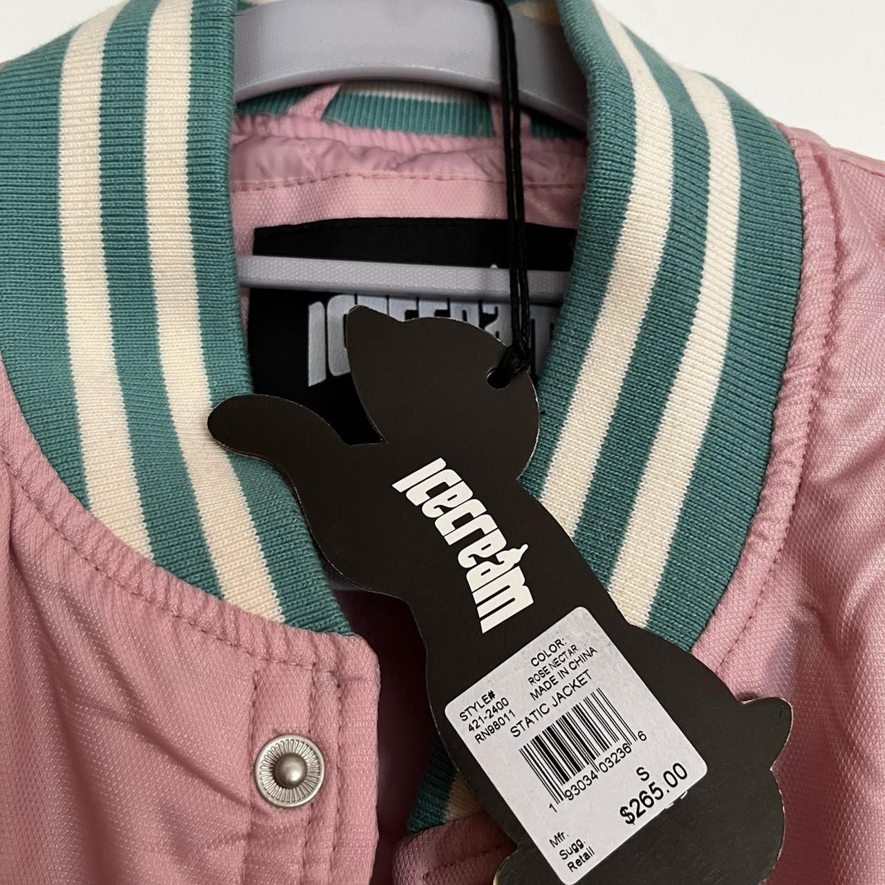 Billionaire Boys Club Women's White and Pink Jacket Depop