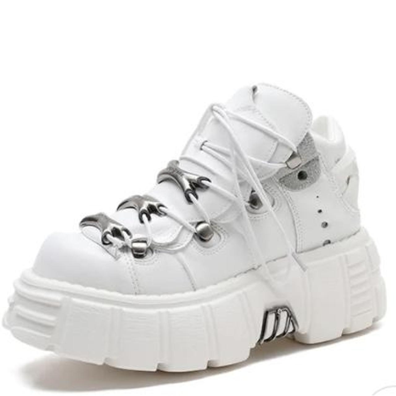 Womens Punk Style Platform Sneakers... - Depop