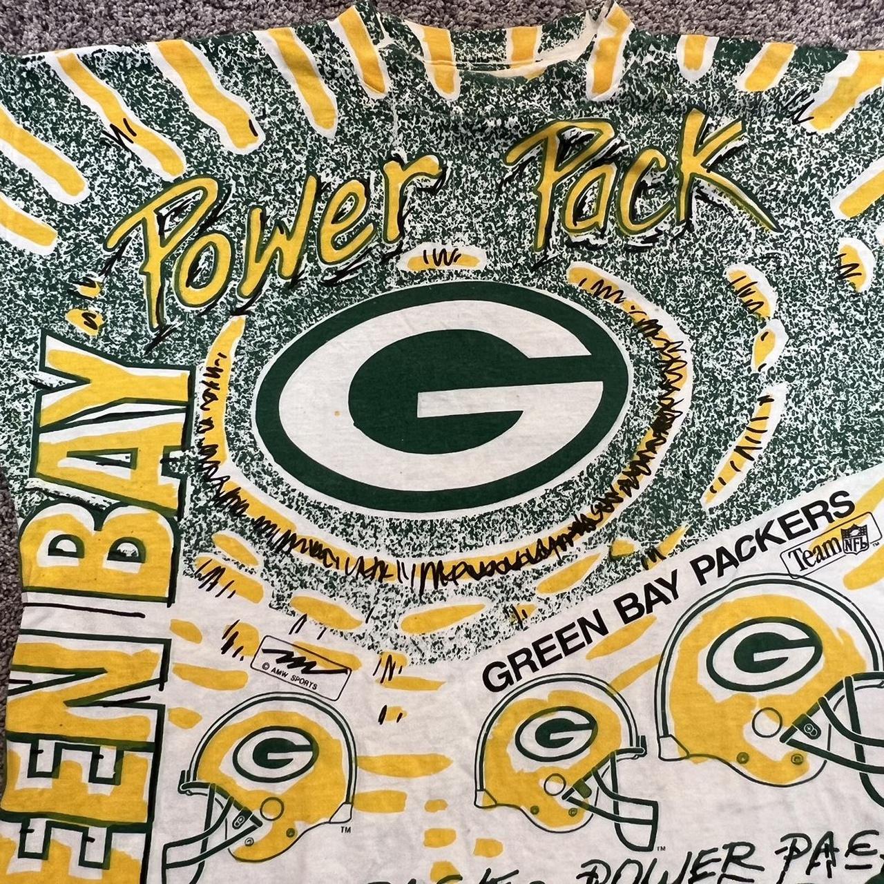 vintage Green Bay Packers denim shirt size XL (true - Depop