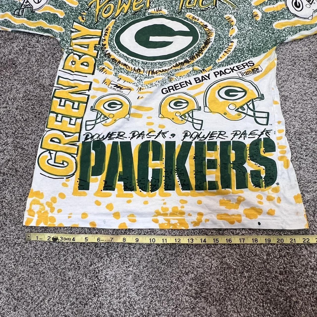 90s Green Bay Packers Vintage Single Stitch Hanes - Depop