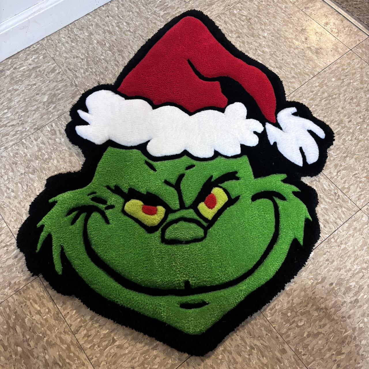 2ft Grinch rug 💚 Handmade by me ♥️ #christmas... - Depop