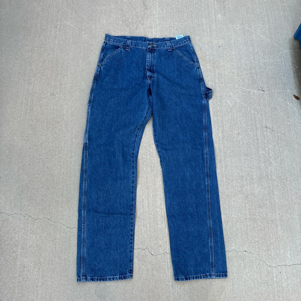 wrangler carpenter pants in good condition size... - Depop