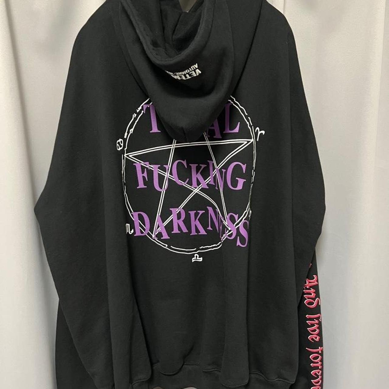 Vetements Total Fucking Darkness Hoodie Authentic.... - Depop