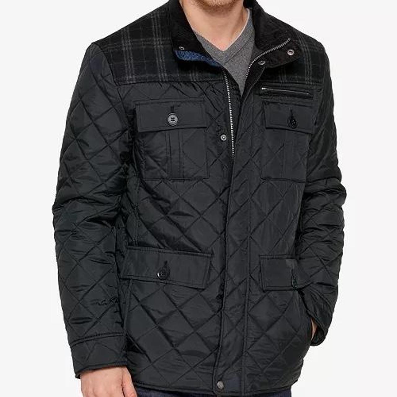 Cole haan mixed outlet media quilted jacket