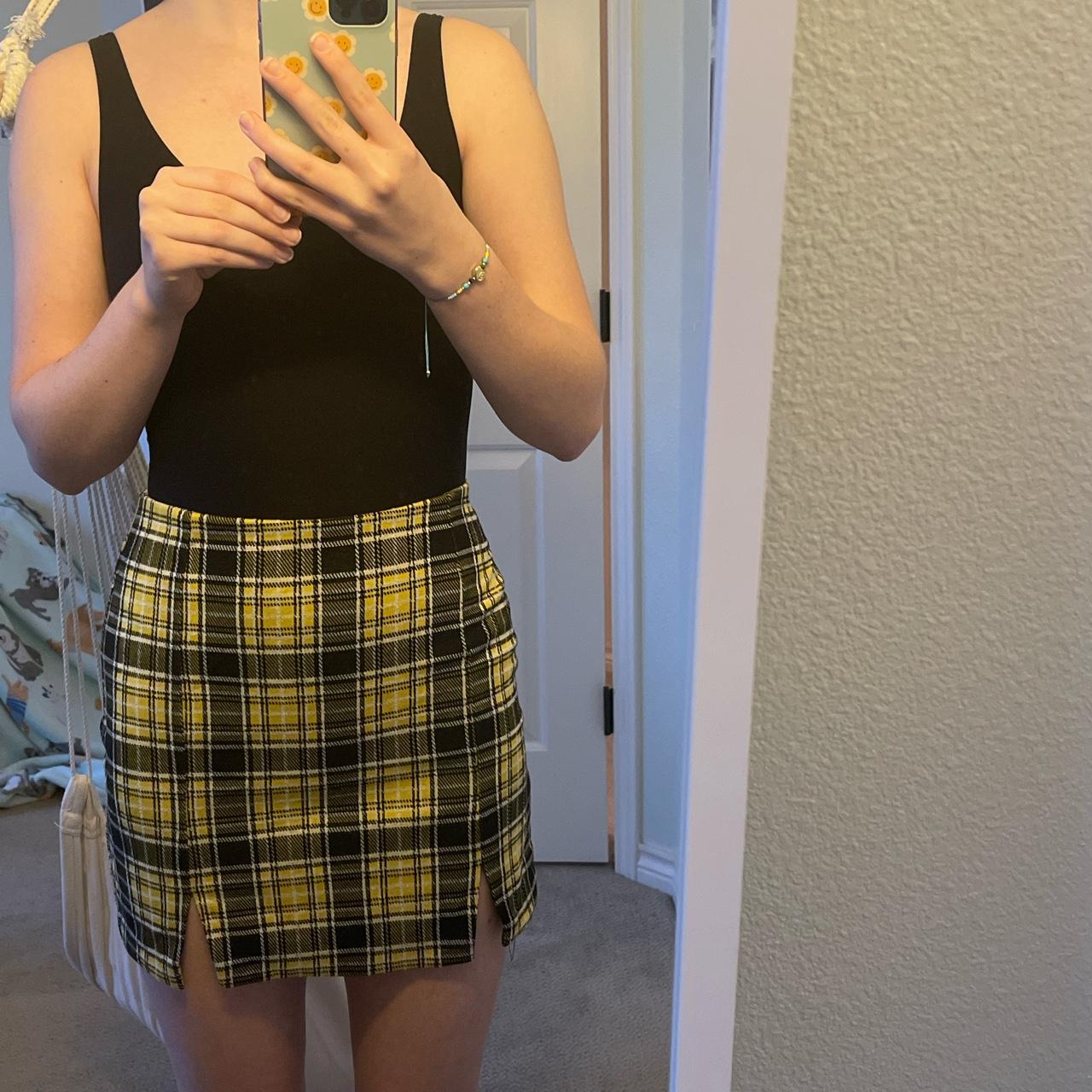 Plaid mini skirt clearance h&m