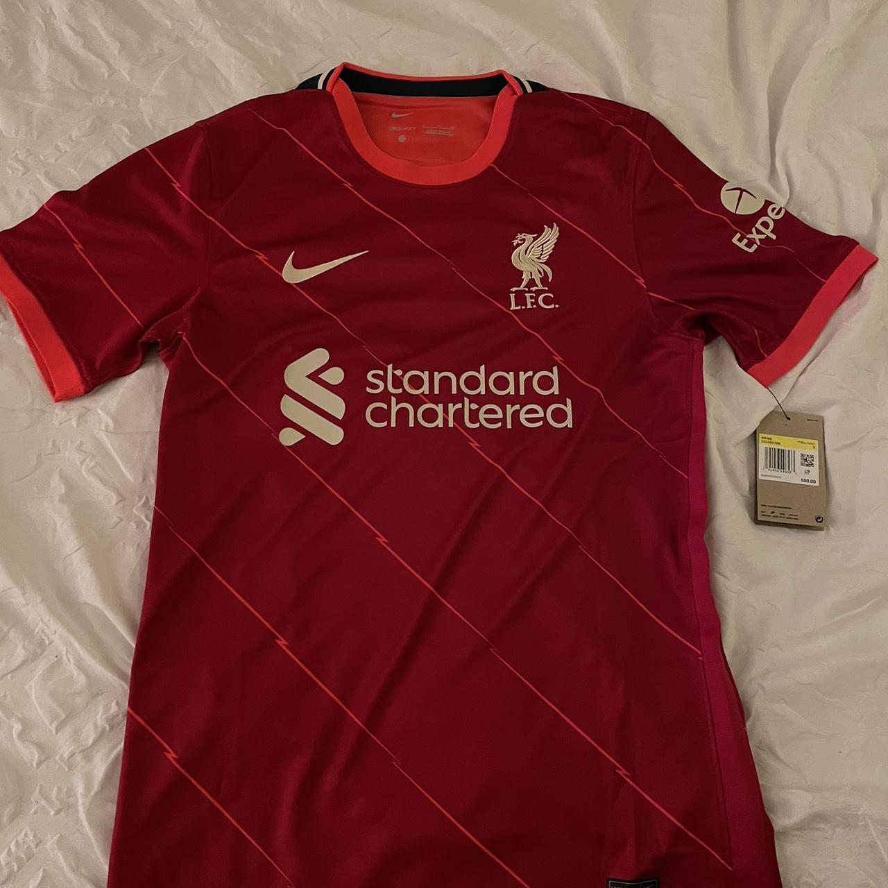 Red warrior Liverpool soccer jersey Size L Hmu if - Depop