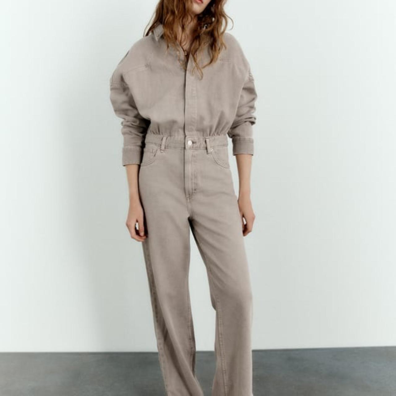 Zara Women's Grey Jumpsuit Depop