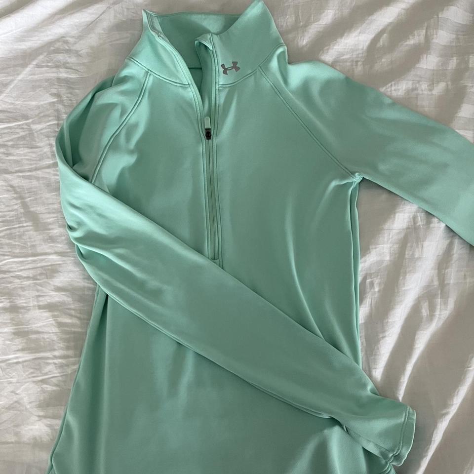 Under Armour Women Size XS Quarter Zip Teal Long - Depop