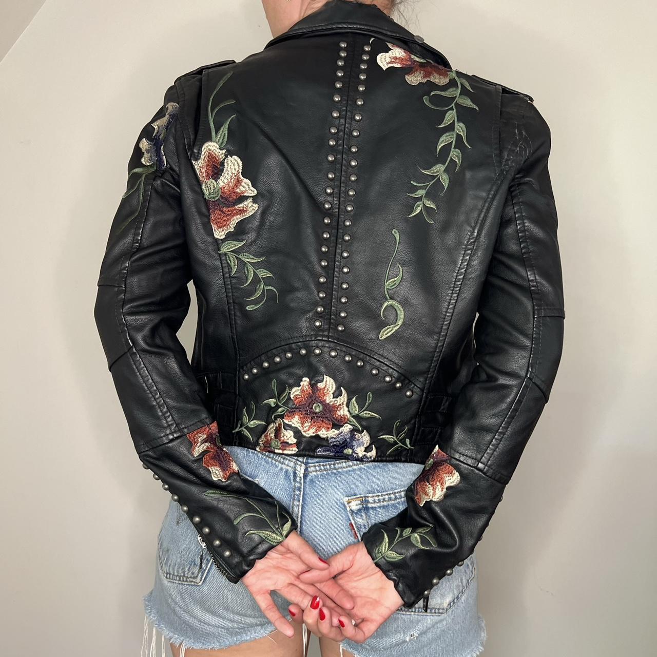 Blank nyc clearance leather jacket floral