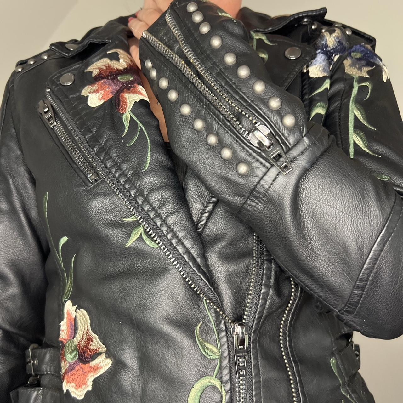 Blank nyc leather jacket cheap floral