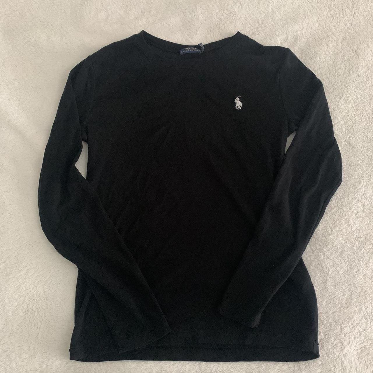 Polo Ralph Lauren Women's Navy and Black Shirt | Depop