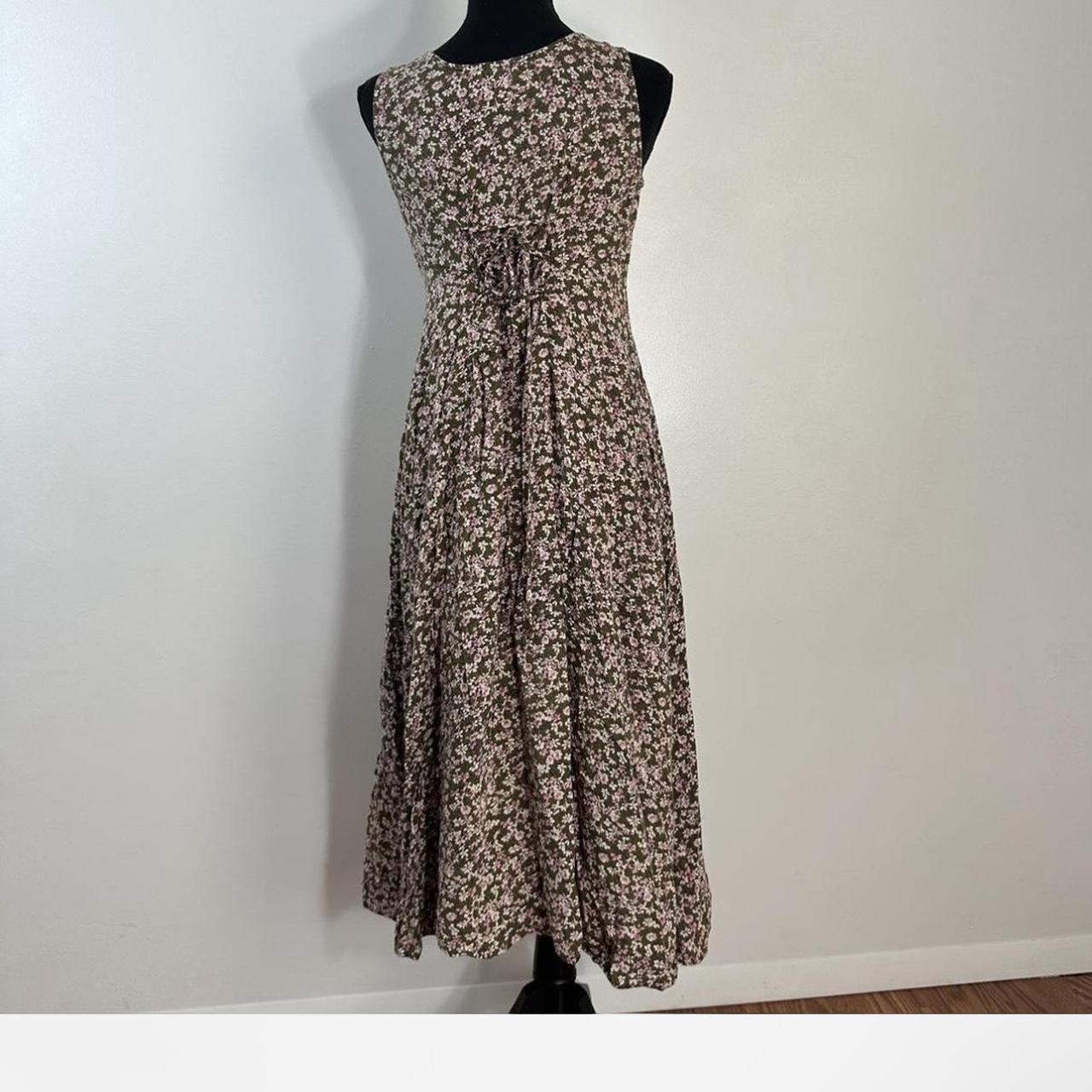 Vintage All That Jazz green floral maxi dress Size... Depop