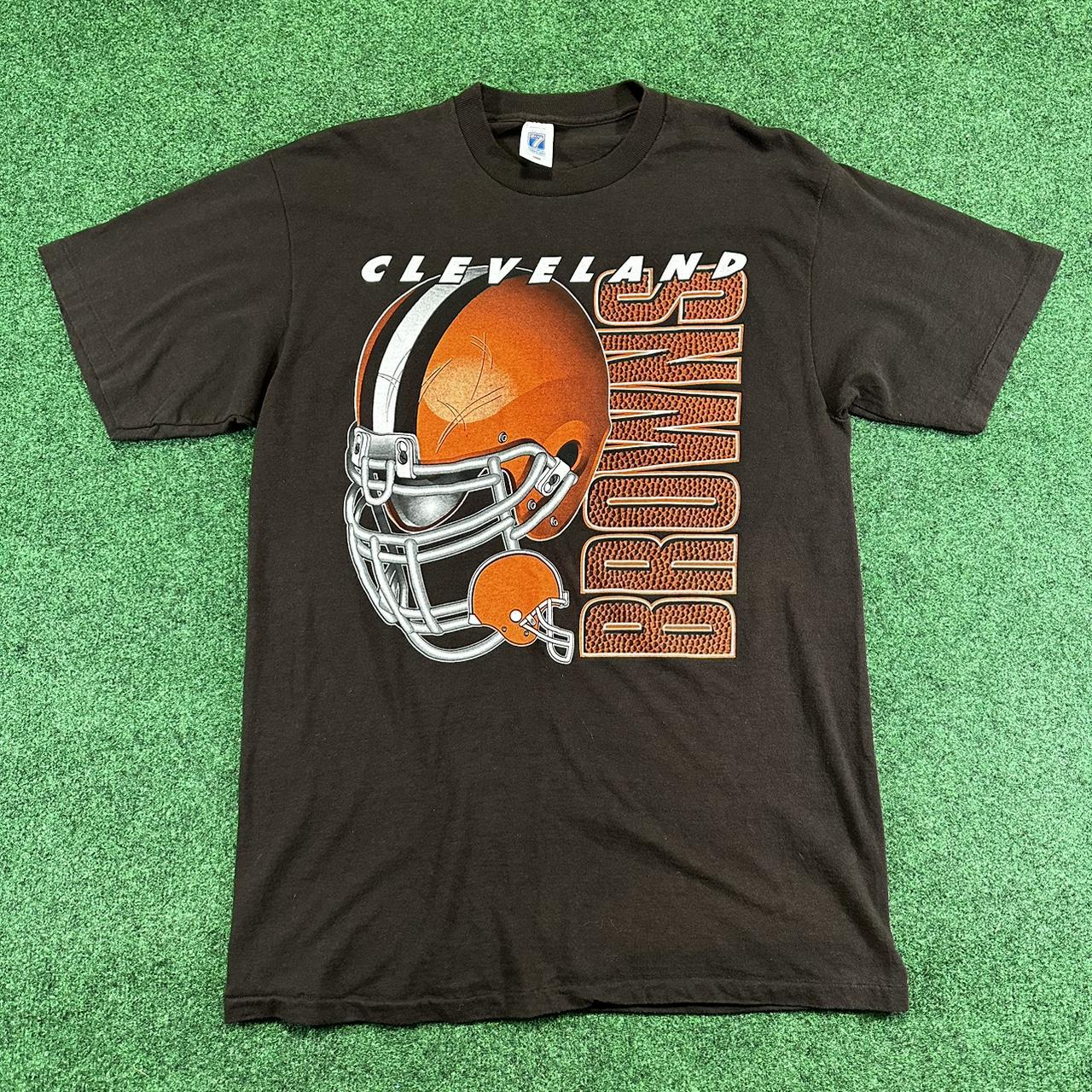 Vintage Cleveland Browns Brown Logo 7 T Shirt Size: XL New