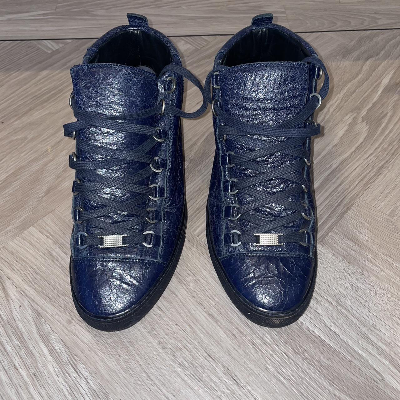 Balenciaga Men's Navy Trainers | Depop