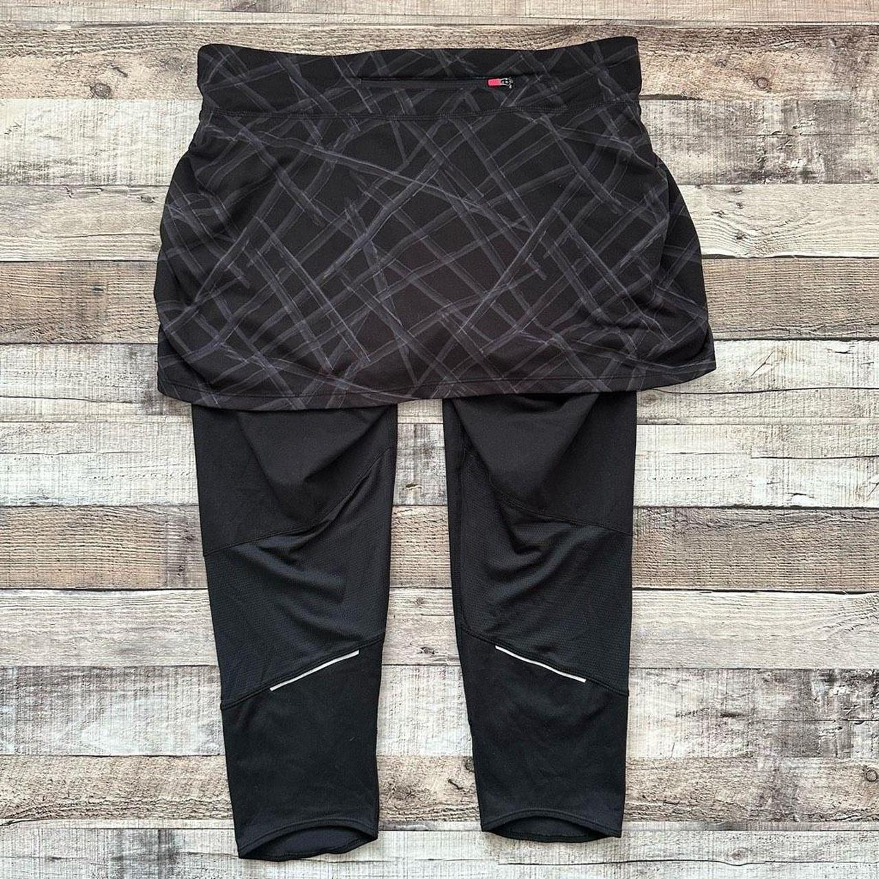 Athleta Contender 2 In 1 black skirted capri - Depop