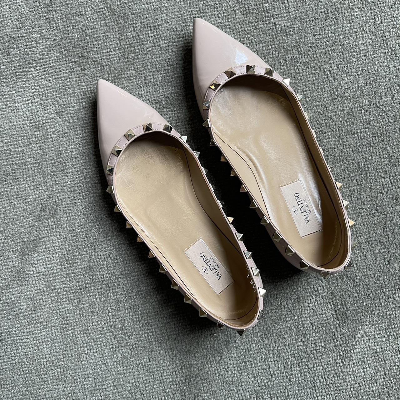 Selling authentic Valentino Rockstud flats in the... Depop