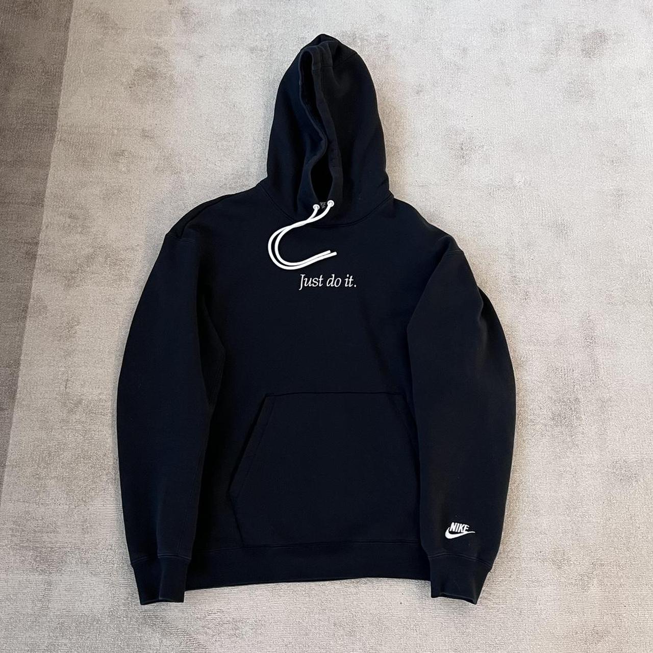 nike black just do it hoodie