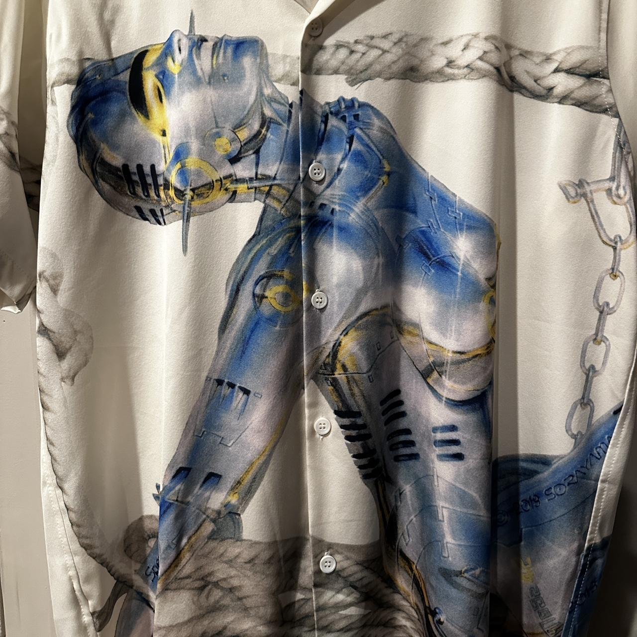 Hajime Sorayama X 2G Tokyo Silk Satin Shirt Size... - Depop