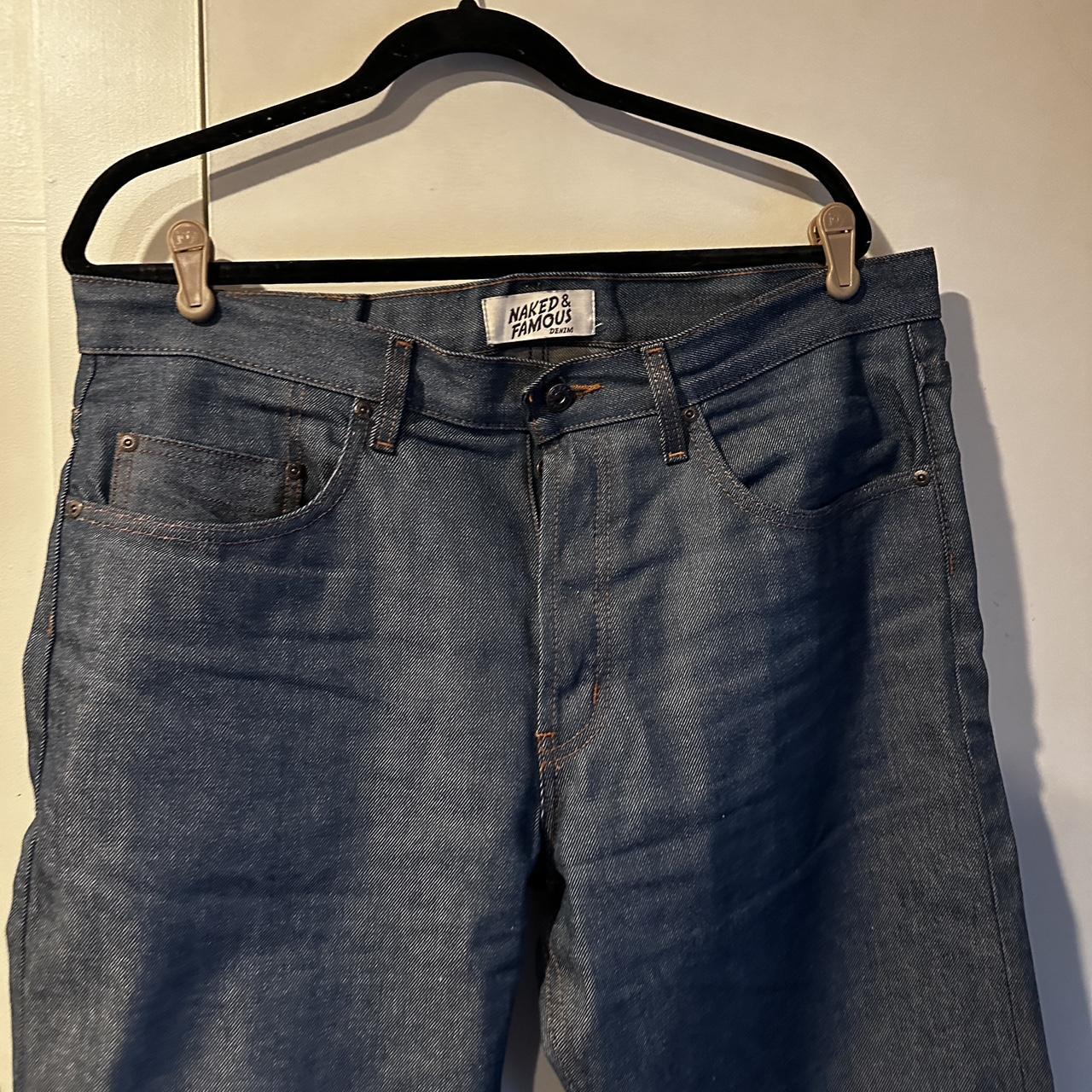 Naked And Famous Easy Guy Indigo Selvedge Denim Size Depop